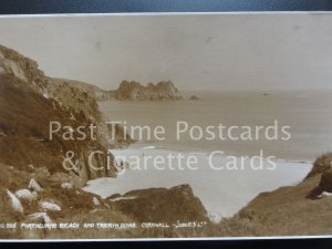 Cornwall: Porthcurno Beach and Treryn Dinas RP c1928 - Pub by Judges