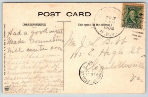 Hand Colored  YMCA Building  Cincinnati  Ohio   Postcard  1908