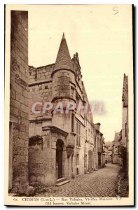 Postcard Old Chinon I and L Voltaire Street Old Houses