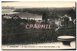 Old Postcard Avranches La Table d'orientation and Mont Saint Michel Bay