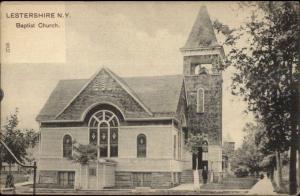 Lestershire NY Baptist Church c1910 Postcard