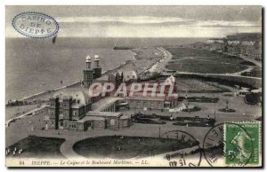 Old Postcard Dieppe Casino and the Maritime Boulevard