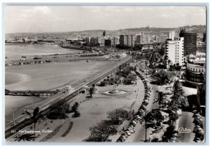 1956 The Esplanade City Beach View Durban South Africa RPPC Photo Postcard