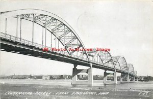 IA, Davenport, Iowa, RPPC, Centennial Bridge, LL Cook Photo No E-47