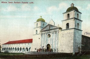 C.1907 Mission Santa Barbara, California Postcard P122