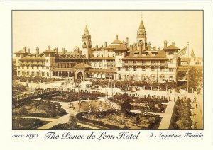 The Ponce De Leon Hotel, Circa 1890, St Augustine, Florida, 1994 Chrome Postcard