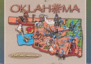 Map of Oklahoma the Sooner State - Native American Sites - pm 2003