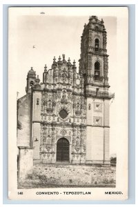 Vintage RPPC Convento - Tepozotlan, Mexico. Postcard F126E