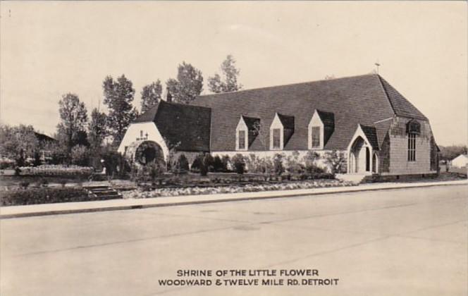 Michigan Detroit Shrine of The Little Flower Church 1934 Photo