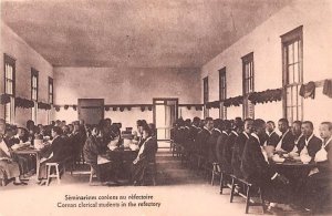 Corean clerical students in refectory Korea Postcard