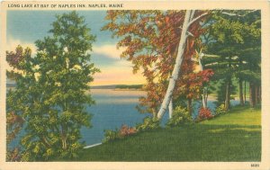 Postcard Naples, Maine Long Lake at Bay of Naples Inn Postmarked 1940