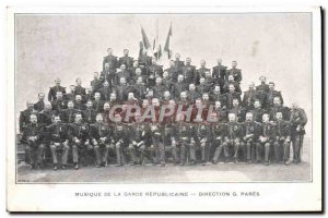 Old Postcard Army Band of the Republican Guard Pares