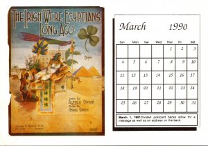 Calendar Card March 1990 The Irsih Were Egyptians Long Ago