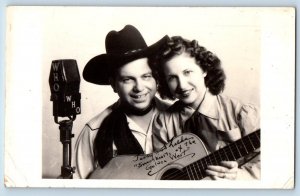 Iowa IA Postcard RPPC Photo Jerry Zelda Scott Hillbilly Country Musician Singers