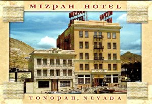 Tonopah, NV Nevada  MIZPAH HOTEL~Street View NYE COUNTY 4X6 Advertising Postcard