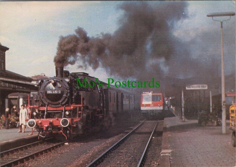Railways Postcard - Trains - Bayreuth Station, Bavaria, Germany Ref.RR15875