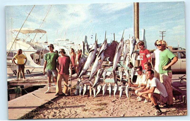 Oregon Inlet Fishing Center Atlantic Ocean Sport Fishing Vintage Postcard D96