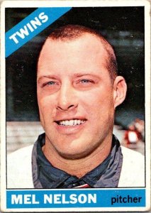 1966 Topps Baseball Card Mel Nelson Minnesota Twins sk3032