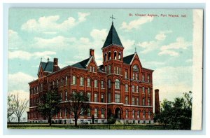 1912 St. Vincent Asylum Fort Wayne Indiana IN Church Antique Unposted Postcard