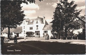 Netherlands Emmen Station Vintage RPPC 09.18