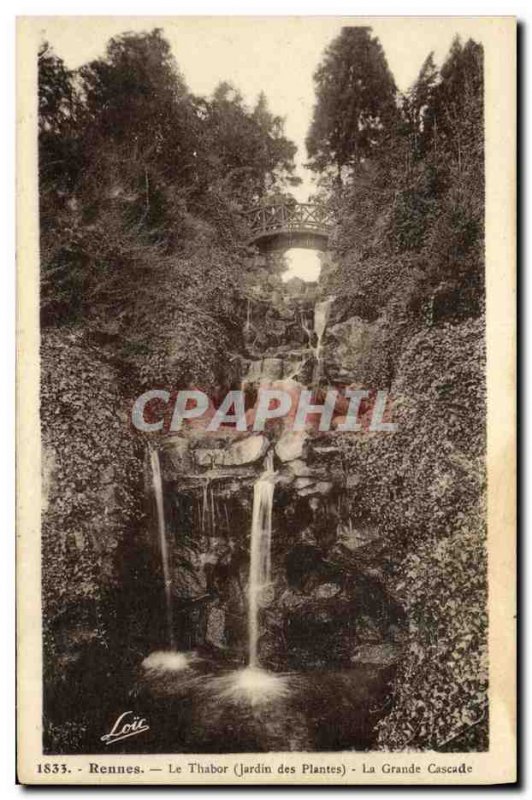 Old Postcard The Rennes Tabor La Grande Cascade