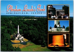 VINTAGE CONTINENTAL SIZE POSTCARD ABRAHAM LINCOLN'S TOMB AT SPRINGFIELD ILLINOIS