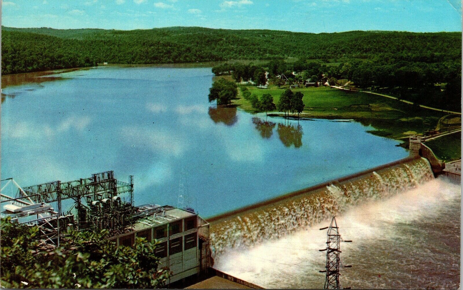 Powersite Dam Lake Missouri Ozarks White River VTG Postcard