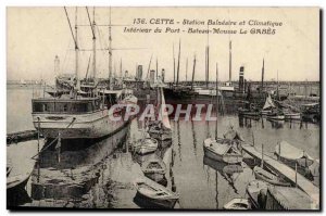 Sete This Old Postcard Seaside resort and climate Interior harbor boat mouse ...