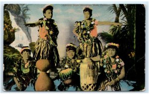 HONOLULU, HI Hawaii  ~ Ancient Style HAWAIIAN HULA DANCERS 1916 Postcard 