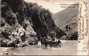 New Zealand Crossing the Mandamus Nelson Province Postcard C209