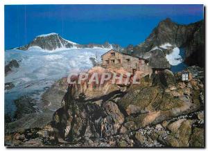 Modern Postcard Albert Heim Hut Bag mit und Galenstock Tiefengletscher Gletsc...