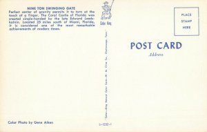 Postcard nine Ton Swinging Gate Florida