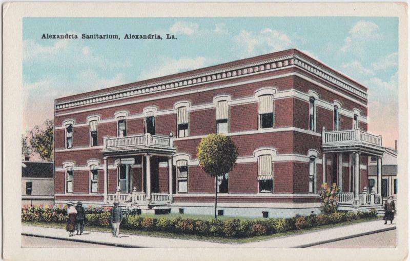 c1910 ALEXANDRIA Louisiana La Postcard ALEXANDRIA SANITARIUM People