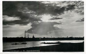 Sailing & navigation themed postcard Krefeld Ueredingen tugboat barge