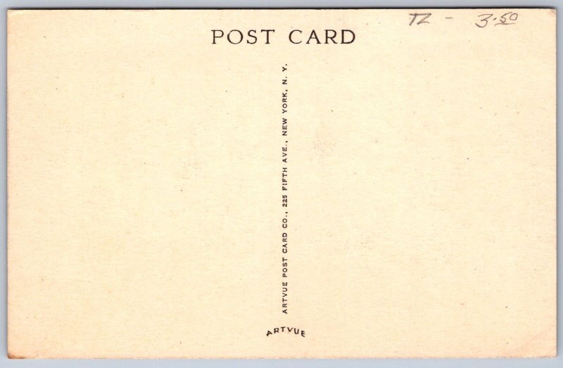 K17/ Denison Texas Postcard c1940s Den-Tex Hotel Court 13