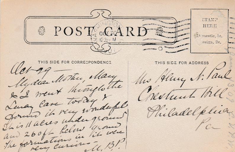 Entrance Avenue - Luray Caverns VA, Virginia - pm 1908 - DB