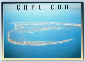 Cape Cod Massachusetts Postcard Aerial View Showing Provincetown c1960 Vintage
