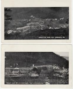 VA   HOT SPRINGS   2 early POSTCARDS postcard