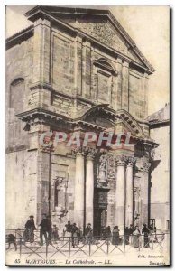Old Postcard Martigues Portal of the cathedral