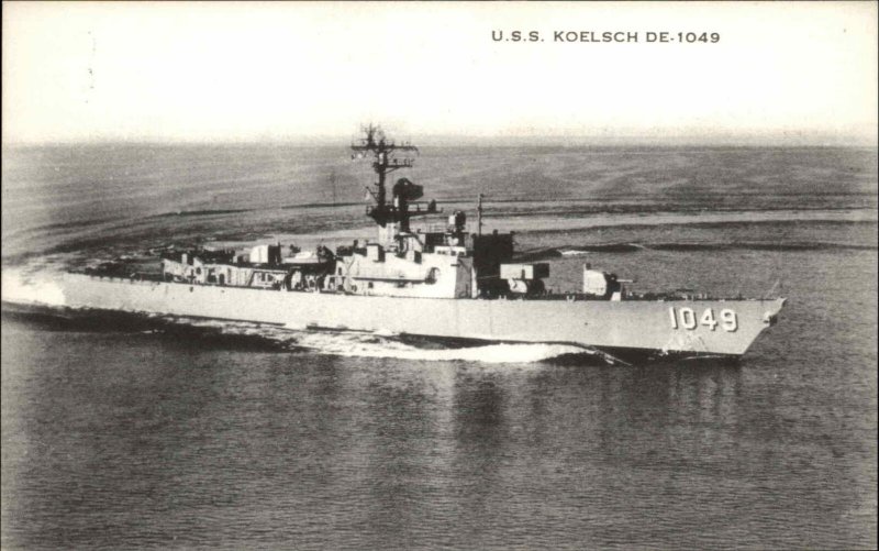 WWII Newport RI US Atlantic Fleet Battleship USS Koelsch DE-1049 Vintage PC