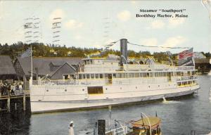 Boothbay Harbor Maine Steam ShipSouthport Antique Postcard K34871