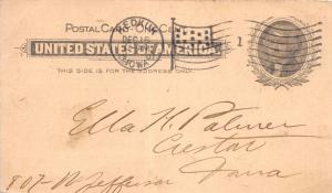 KEOKUK IOWA IOWA STATE INSURANCE COMPANY~PAYMENT RECEIPT POSTCARD 1901