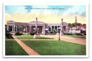 Greek Theatre Civic Center Denver Colorado Postcard