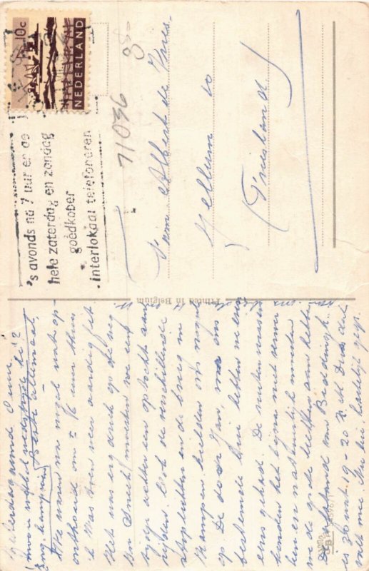 J78/ Interesting Postcard c1940 Bicycle Comic Wreck Riders Netherlands 23