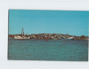 Postcard A river view of historic Lees Wharf and Westport Point, Westport, MA