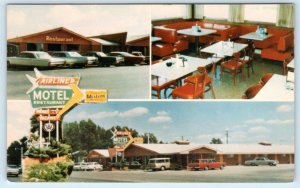 SCOTT CITY, Kansas KS ~ Roadside AIRLINER MOTEL Restaurant 1960s-70s Postcard