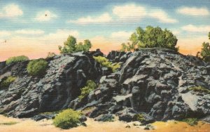 Vintage Postcard 1930's View of Volcanic Lava Mt. Taylor San Francisco Peaks CA