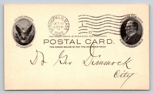 1904 Springfield MA Postal Card McKinley Stamp Geo. A. Graves & Sons