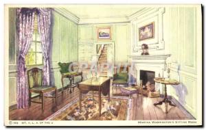 Old Postcard Martha Washington & # 39s Sitting Room