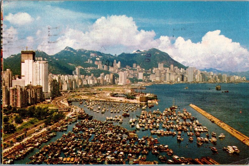 Victoria Hong Kong Stamp Vintage Continental Postcard CA14